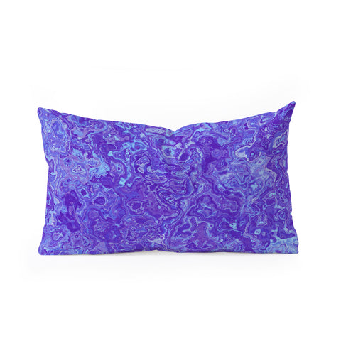 Kaleiope Studio Blue and Purple Marble Oblong Throw Pillow