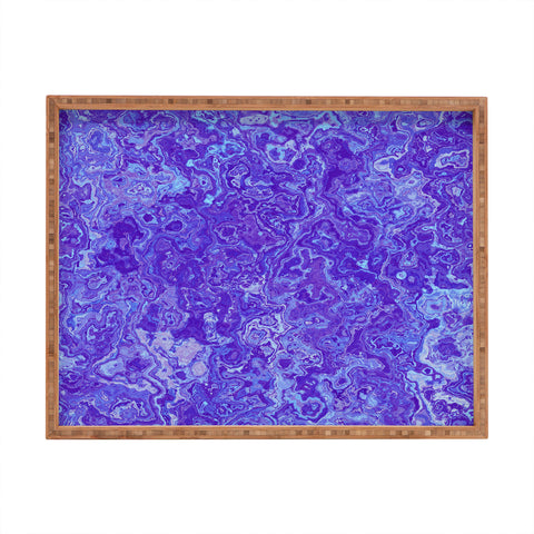 Kaleiope Studio Blue and Purple Marble Rectangular Tray