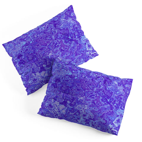 Kaleiope Studio Blue and Purple Marble Pillow Shams