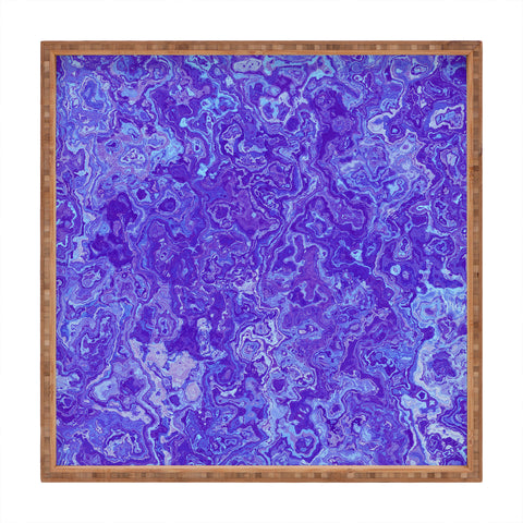 Kaleiope Studio Blue and Purple Marble Square Tray
