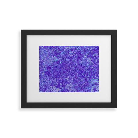 Kaleiope Studio Blue and Purple Marble Framed Art Print