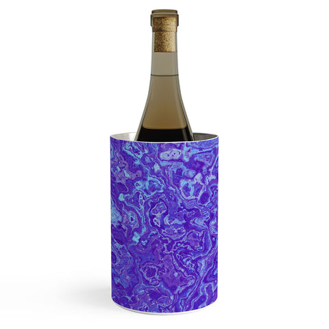 Kaleiope Studio Blue and Purple Marble Wine Chiller