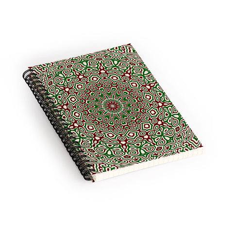 Kaleiope Studio Boho Christmas Mandala Spiral Notebook