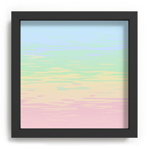 Kaleiope Studio Colorful Boho Abstract Streaks Recessed Framing Square