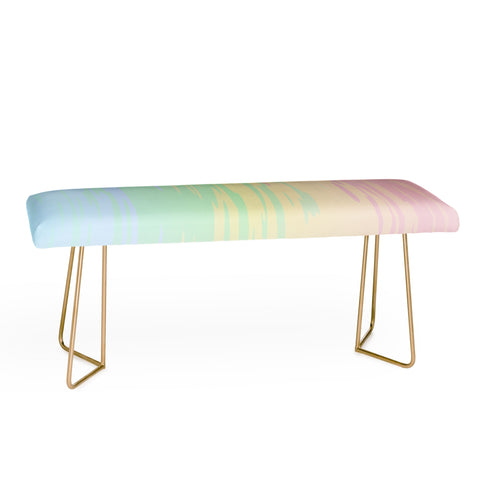 Kaleiope Studio Colorful Boho Abstract Streaks Bench