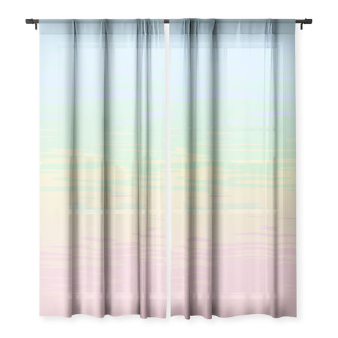 Kaleiope Studio Colorful Boho Abstract Streaks Sheer Non Repeat