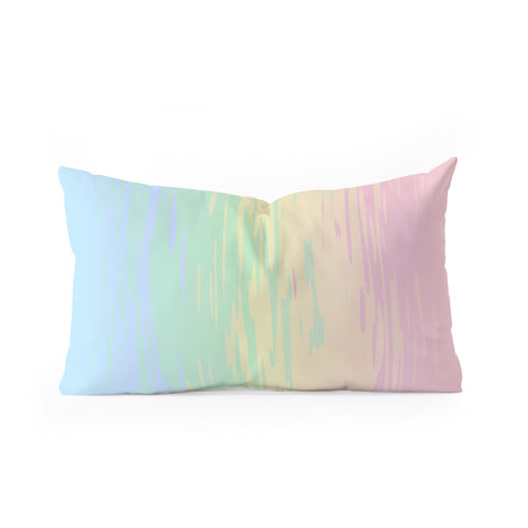 Kaleiope Studio Colorful Boho Abstract Streaks Oblong Throw Pillow