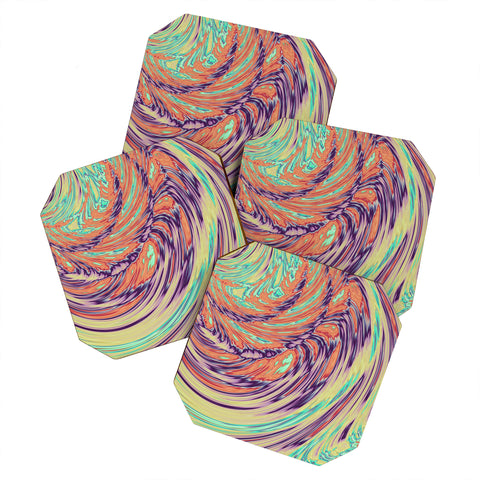 Kaleiope Studio Colorful Boho Swirl Coaster Set