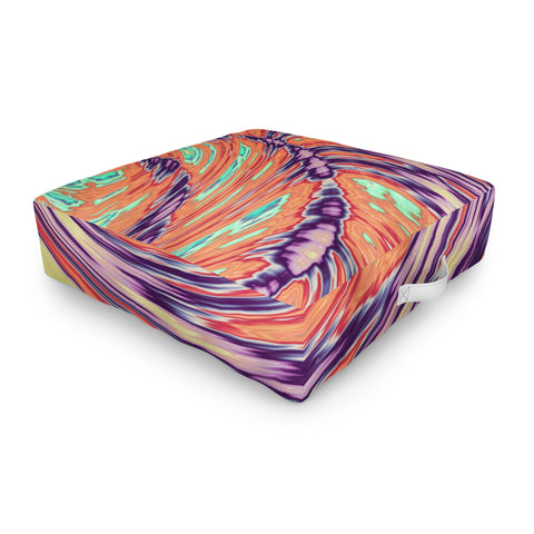 Kaleiope Studio Colorful Boho Swirl Outdoor Floor Cushion