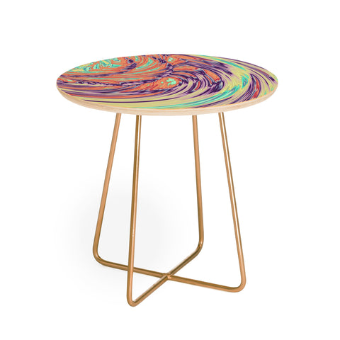 Kaleiope Studio Colorful Boho Swirl Round Side Table