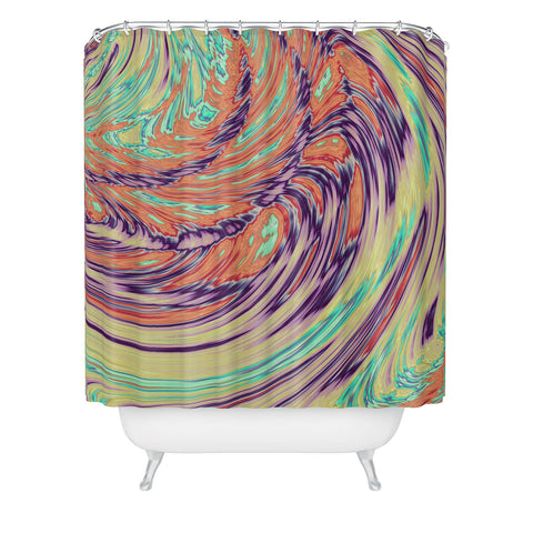 Kaleiope Studio Colorful Boho Swirl Shower Curtain
