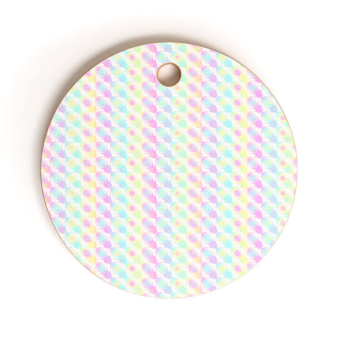 Kaleiope Studio Colorful Rainbow Bubbles Cutting Board Round
