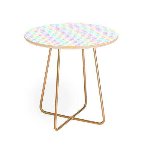 Kaleiope Studio Colorful Rainbow Bubbles Round Side Table