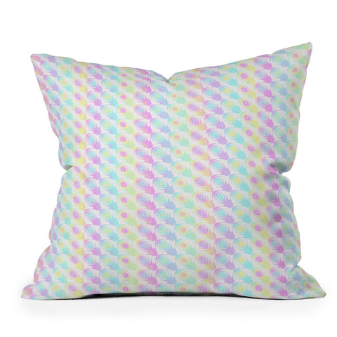 Kaleiope Studio Colorful Rainbow Bubbles Throw Pillow