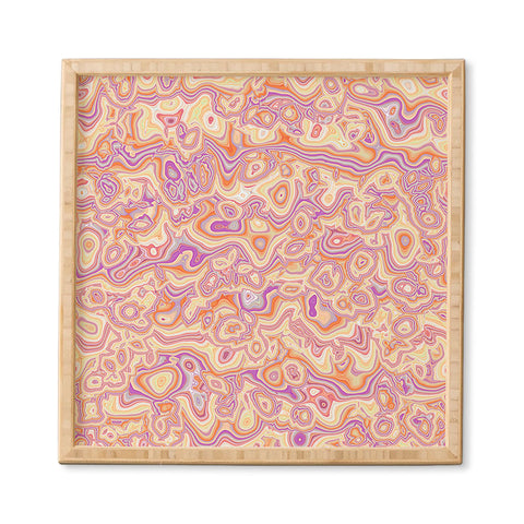 Kaleiope Studio Colorful Squiggly Stripes Framed Wall Art
