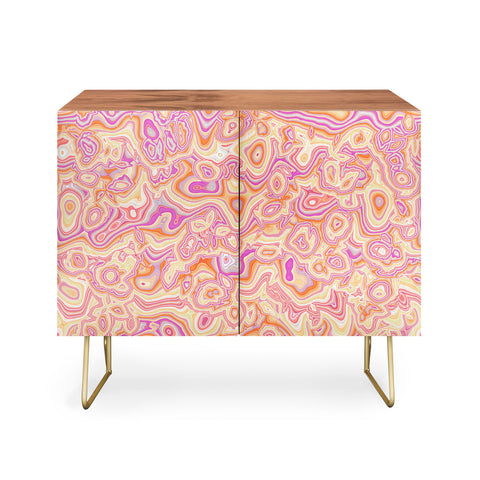 Kaleiope Studio Colorful Squiggly Stripes Credenza