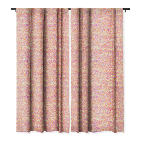 Kaleiope Studio Colorful Squiggly Stripes Blackout Window Curtain