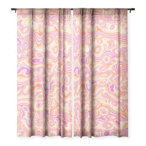Kaleiope Studio Colorful Squiggly Stripes Sheer Non Repeat