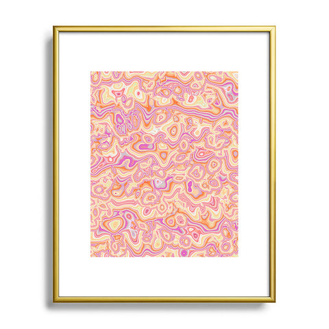 Kaleiope Studio Colorful Squiggly Stripes Metal Framed Art Print