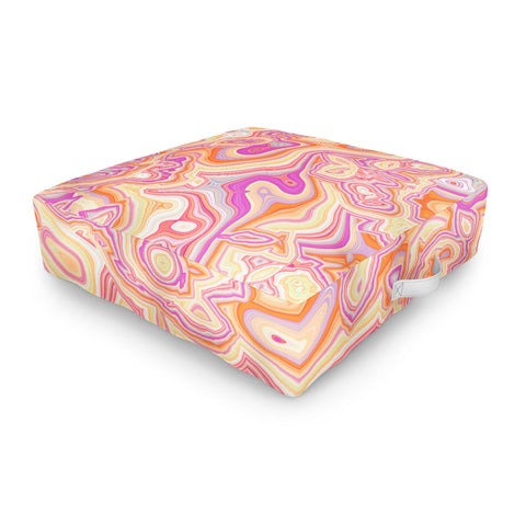 Kaleiope Studio Colorful Squiggly Stripes Outdoor Floor Cushion