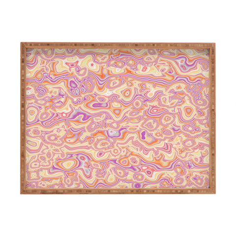 Kaleiope Studio Colorful Squiggly Stripes Rectangular Tray