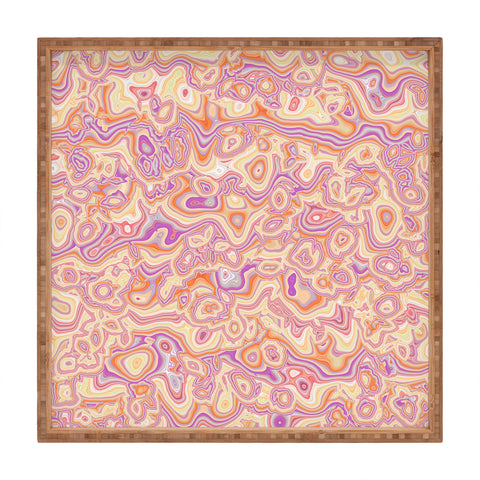 Kaleiope Studio Colorful Squiggly Stripes Square Tray