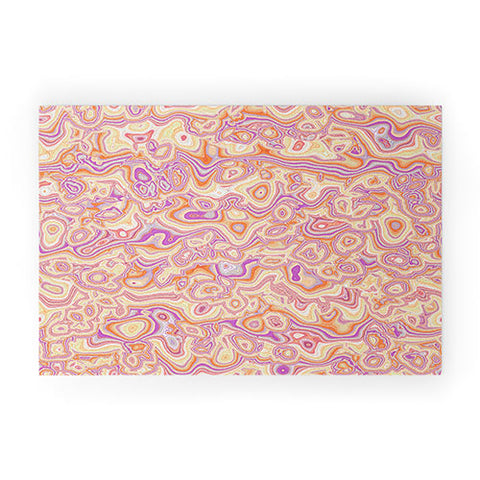 Kaleiope Studio Colorful Squiggly Stripes Welcome Mat