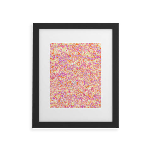 Kaleiope Studio Colorful Squiggly Stripes Framed Art Print
