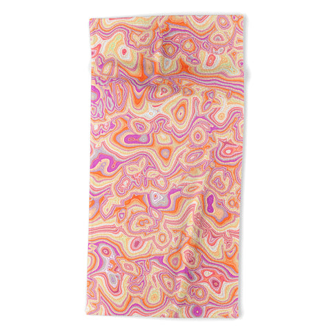 Kaleiope Studio Colorful Squiggly Stripes Beach Towel