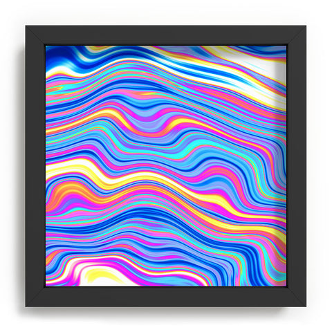 Kaleiope Studio Colorful Vivid Groovy Stripes Recessed Framing Square
