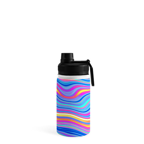 Kaleiope Studio Colorful Vivid Groovy Stripes Water Bottle