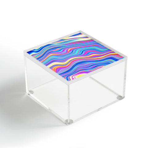 Kaleiope Studio Colorful Vivid Groovy Stripes Acrylic Box