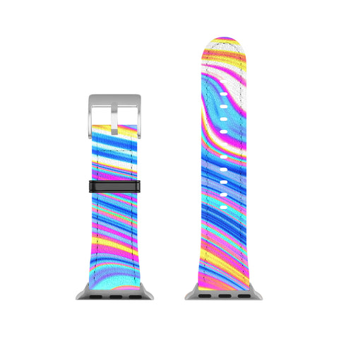 Kaleiope Studio Colorful Vivid Groovy Stripes Apple Watch Band