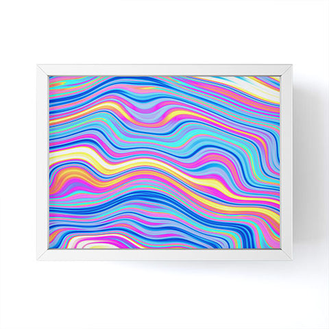 Kaleiope Studio Colorful Vivid Groovy Stripes Framed Mini Art Print