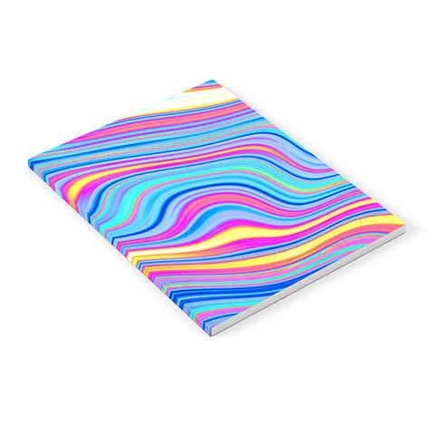 Kaleiope Studio Colorful Vivid Groovy Stripes Notebook