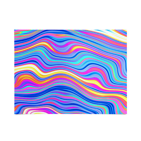 Kaleiope Studio Colorful Vivid Groovy Stripes Poster