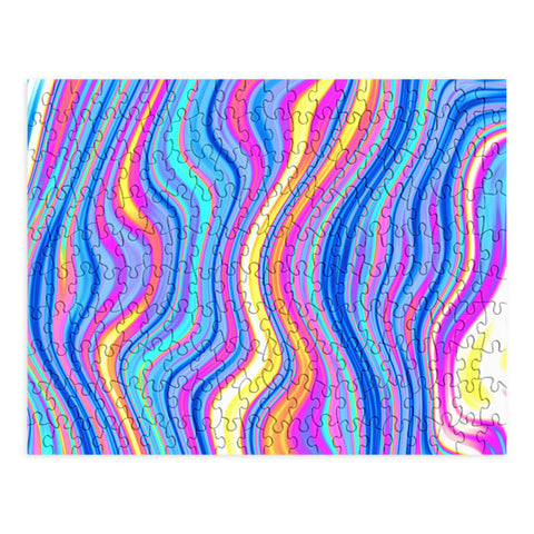 Kaleiope Studio Colorful Vivid Groovy Stripes Puzzle