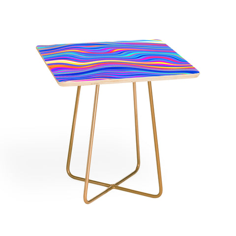 Kaleiope Studio Colorful Vivid Groovy Stripes Side Table