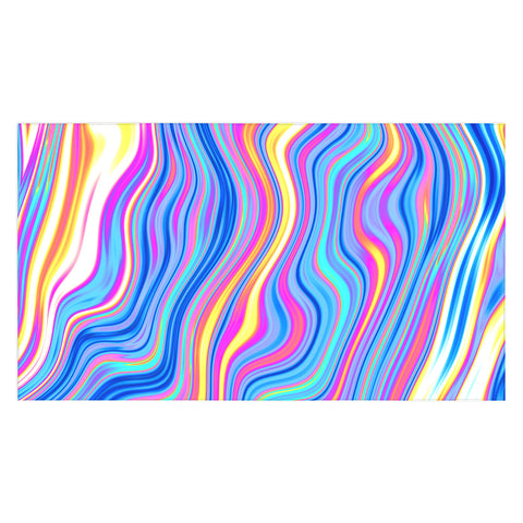 Kaleiope Studio Colorful Vivid Groovy Stripes Tablecloth