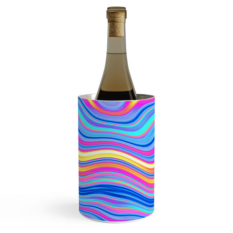Kaleiope Studio Colorful Vivid Groovy Stripes Wine Chiller