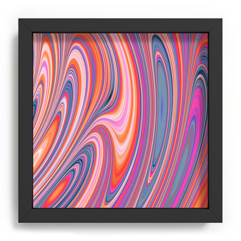 Kaleiope Studio Colorful Wavy Fractal Texture Recessed Framing Square