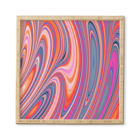 Kaleiope Studio Colorful Wavy Fractal Texture Framed Wall Art