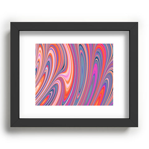 Kaleiope Studio Colorful Wavy Fractal Texture Recessed Framing Rectangle