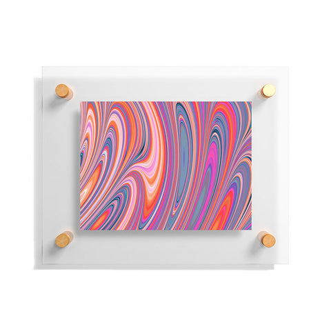 Kaleiope Studio Colorful Wavy Fractal Texture Floating Acrylic Print