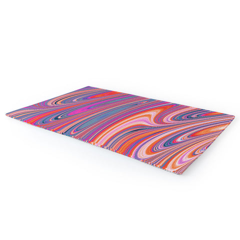 Kaleiope Studio Colorful Wavy Fractal Texture Area Rug