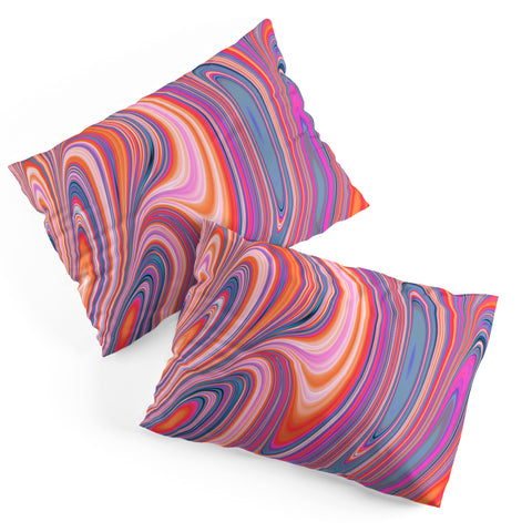 Kaleiope Studio Colorful Wavy Fractal Texture Pillow Shams