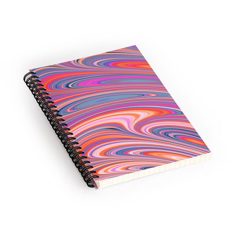 Kaleiope Studio Colorful Wavy Fractal Texture Spiral Notebook