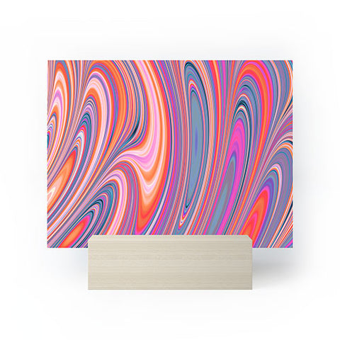 Kaleiope Studio Colorful Wavy Fractal Texture Mini Art Print