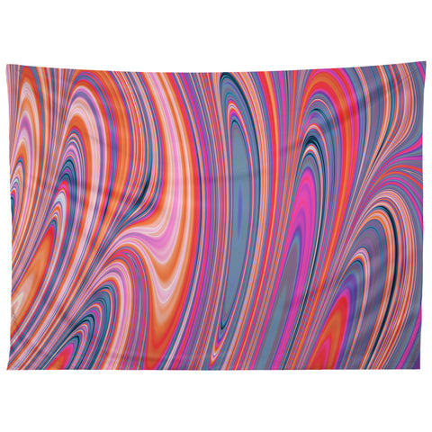 Kaleiope Studio Colorful Wavy Fractal Texture Tapestry