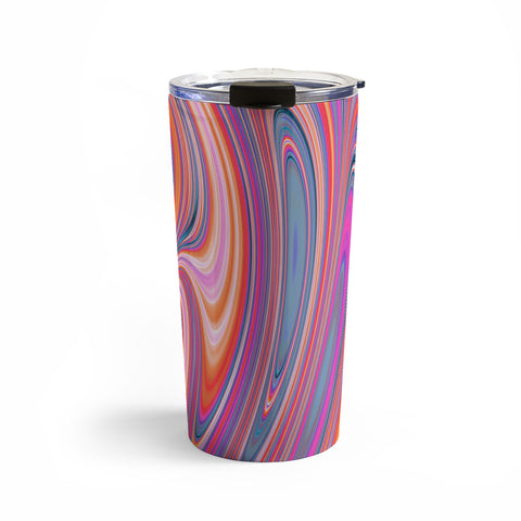 Kaleiope Studio Colorful Wavy Fractal Texture Travel Mug